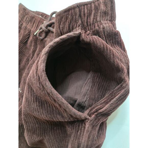Faherty Burgundy Corduroy Drawstring Shorts Pockets Size Small Mens - Picture 7 of 14